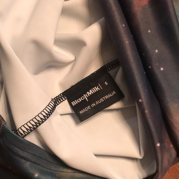 Black Milk green galaxy bodycon mini dress small - Picture 3 of 3